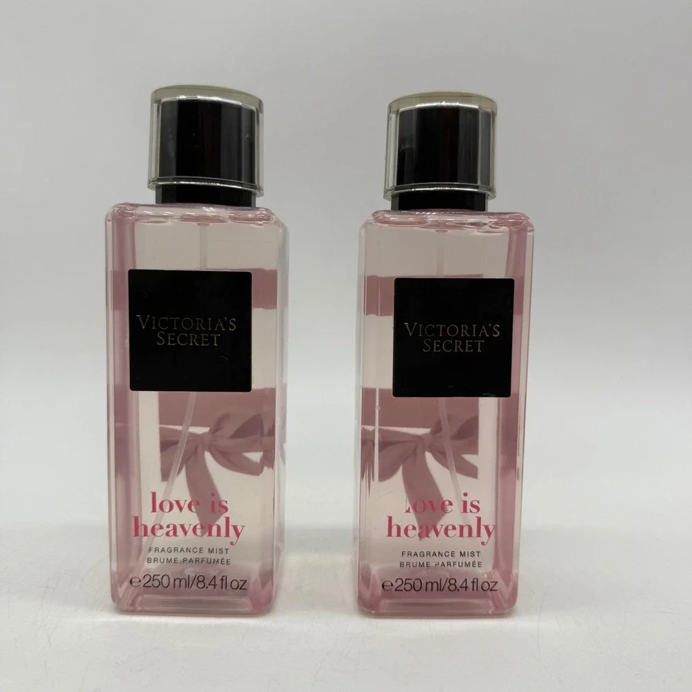 Victoria's Secret Fragrance Mist Love is Heavenly 8.4oz Set of 2 Pink Floral
